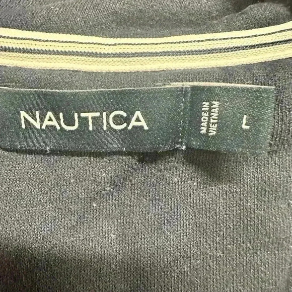 Nautica Zip Up Sweater Heather Gray - Picture 4 of 4